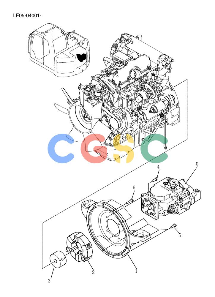 纽荷兰零件查询(E80BMSR) - CRAWLER EXCAVATOR ASN LF05-04001 - (N8TA18060) (071-01[1]) - POWER TAKE-OFF ASSY New Holland Constructuion