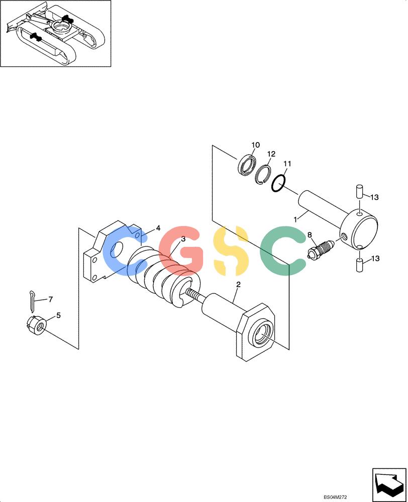纽荷兰零件查询(E15) - COMPACT CRAWLER EXCAVATOR (N.A.) (1/06-) (05-07[00]) - TRACK - ADJUSTER New Holland Constructuion