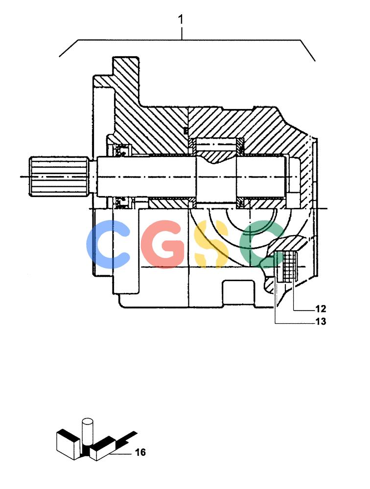 纽荷兰零件查询(DC100) - CRAWLER DOZER (N.A. VERSION) (4/00-) (2.334[01E]) - PILOT GEAR PUMP DC100 New Holland Constructuion