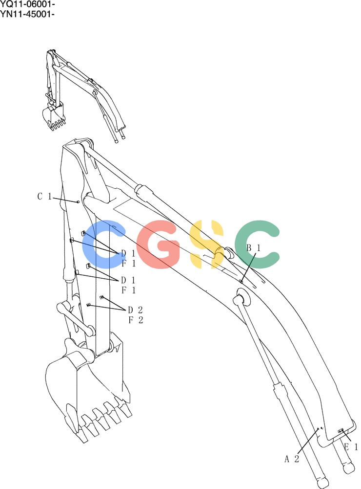 神钢零件查询(200-8) - EXCAVATOR S/N YN11-45001 - (1/06-12/09) (900-01-1) - CAP ASSY Kobelco