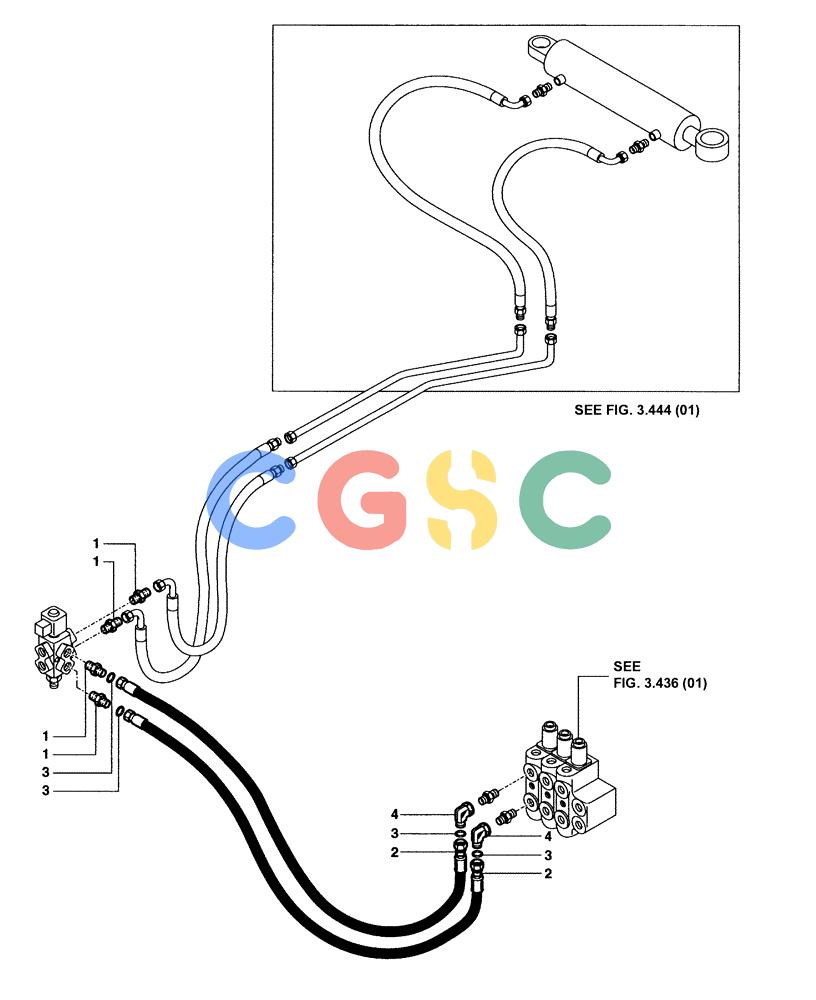 纽荷兰零件查询(DC100) - CRAWLER DOZER (N.A. VERSION) (4/00-) (9.500[02F]) - RIPPER CIRCUIT (DC100 STD S/N 13111163 & UP; LGP S/N 13115029 & UP) New Holland Constructuion