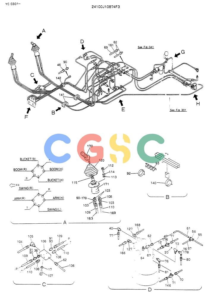 神钢零件查询(K912LC) - MARK II EXCAVATOR ASN YC0301-0737 (1/88-12/03) (03-002[01]) - REMOTE-CONTROL ASSY Kobelco