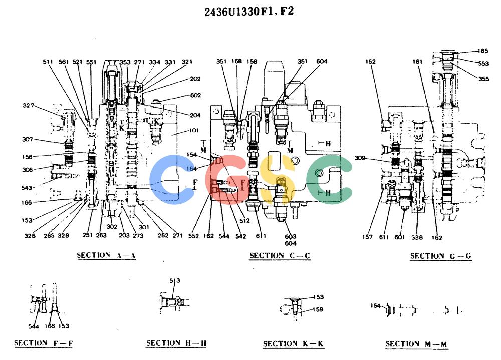 神钢零件查询(MD140BLC) - EXCAVATOR BTW YPU0001 - YPU0300 (1/80-12/06) (11-019[02]) - VALVE ASSY, CONTROL Kobelco