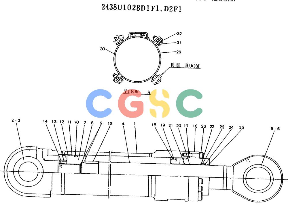 神钢零件查询(MD450BLC) - EXCAVATOR BTW TS0201 - TS0394 (1/80-12/06) (11-025) - CYLINDER ASSY (BOOM) Kobelco