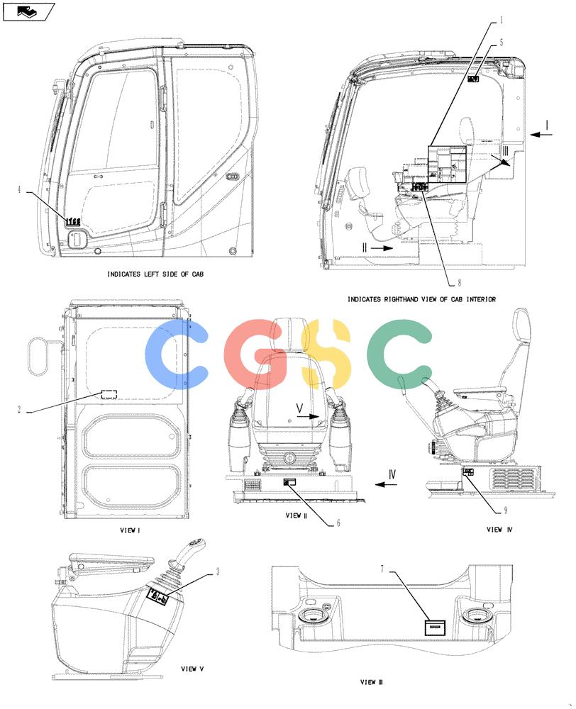 纽荷兰零件查询(E135BSRLC) - CRAWLER EXCAVATOR ASN YH06-08001 (06-004[01]) - NAME PLATE INSTALLATION New Holland Constructuion