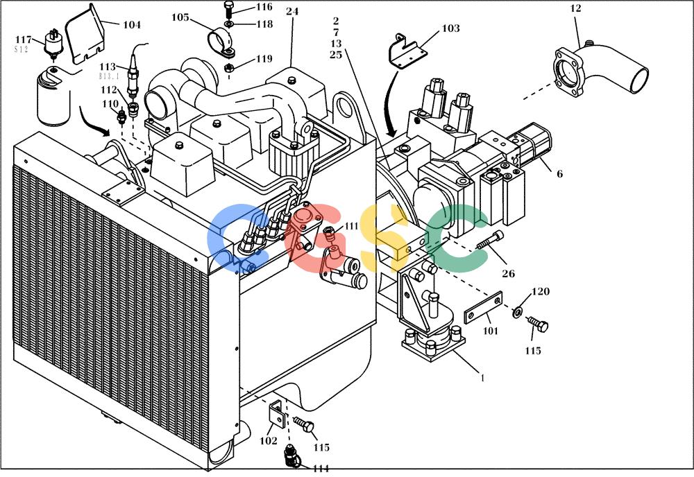纽荷兰零件查询(EC130) - CRAWLER EXCAVATOR (4/99-) (13.011[002]) - MOTOR MOUNTING PARTS (S/N 11721-11740) New Holland Constructuion