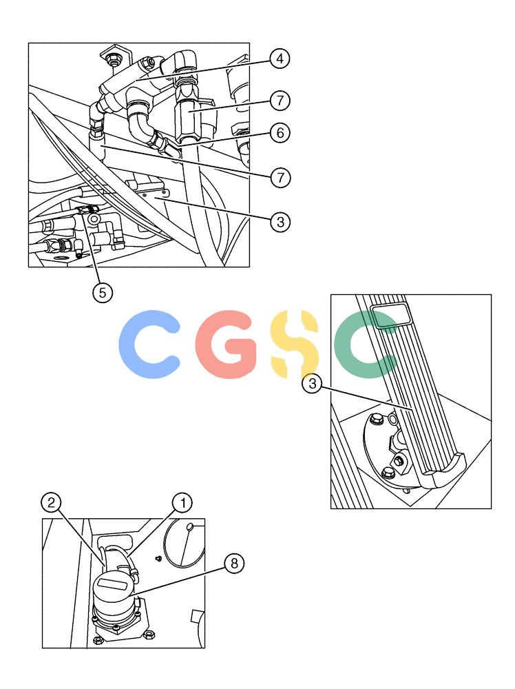 凯斯零件查询(4330) - TITAN FLOATER (6/98-8/99) (07-014) - PNEUMATIC THROTTLE GROUP Case Agriculture