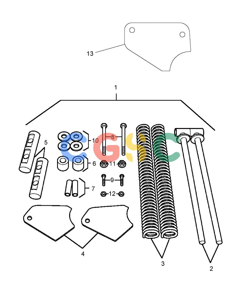 凯斯零件查询(RB564) - CASE IH ROUND BALER (7/07-1/14) (18.96) - DIA KIT, DOUBLE SPRING Case Agriculture