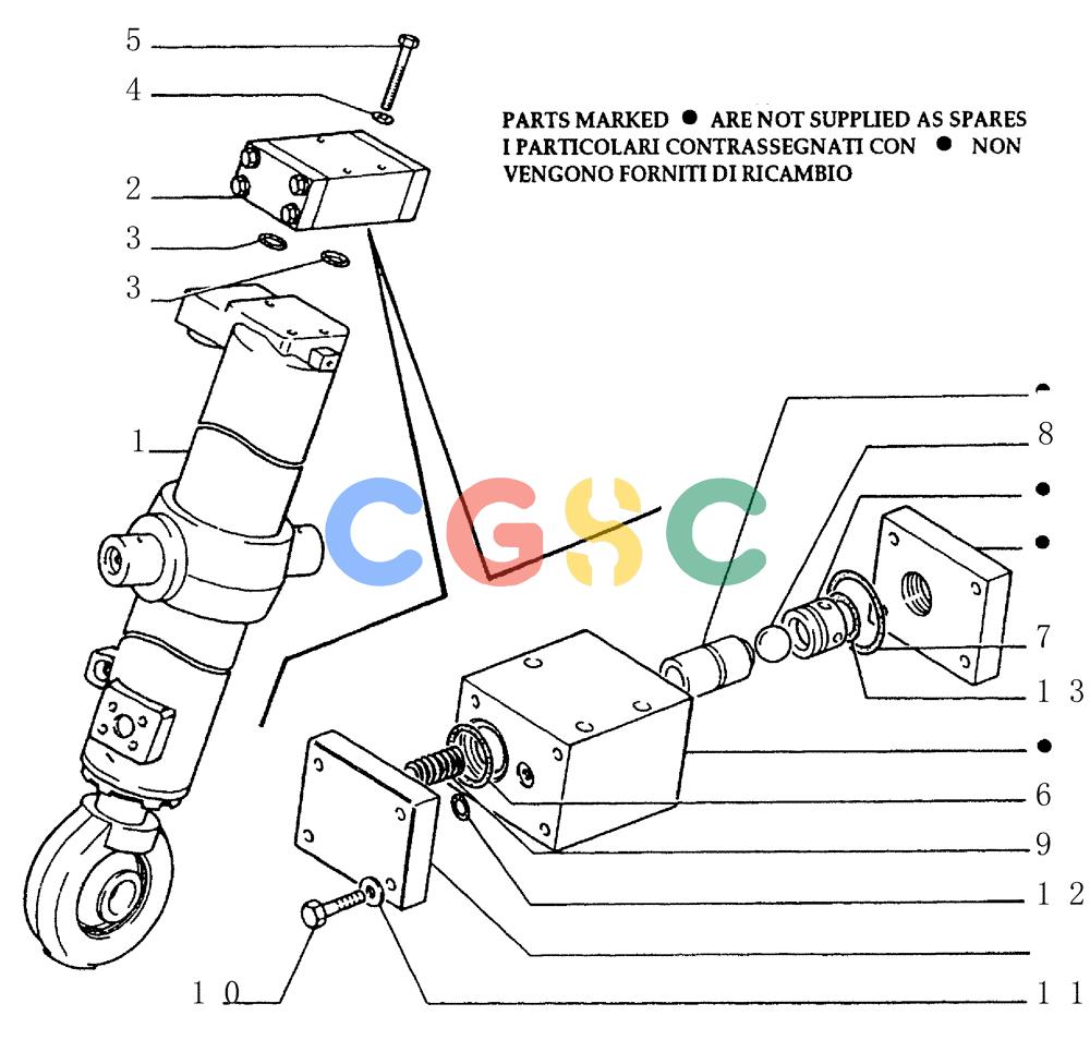 纽荷兰零件查询(FD145) - CRAWLER DOZER (N.A. VERSION) (10/98-) (3.443[01]) - LIFT CYLINDERS - FRONT IMPLEMENT New Holland Constructuion