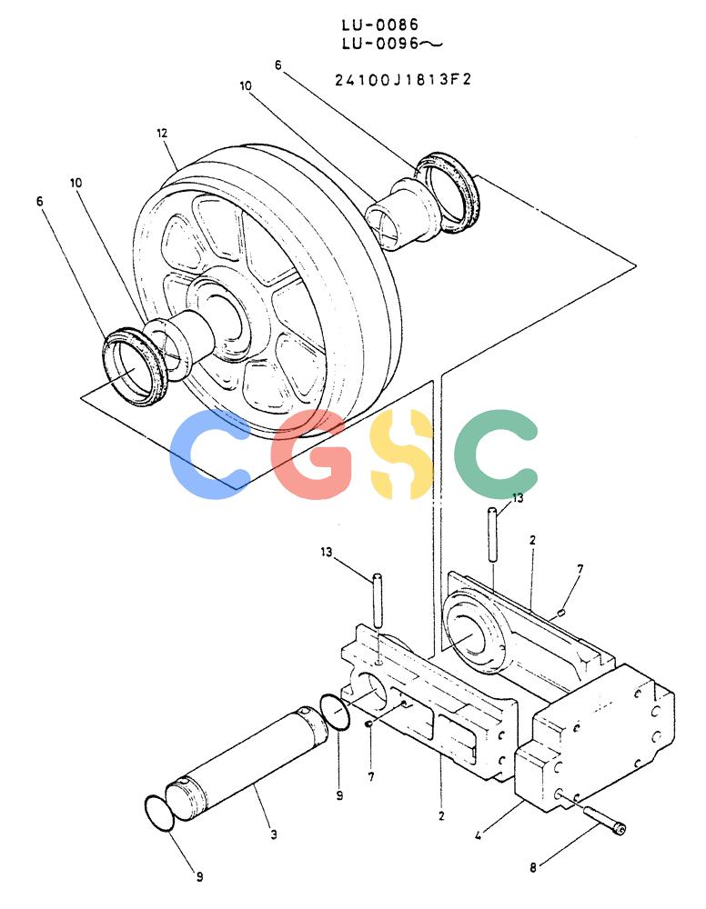 神钢零件查询(K935) - EXCAVATOR SUPPLEMENT ASN LU00154 (1/76-12/03) (06-003) - IDLER ASSY Kobelco