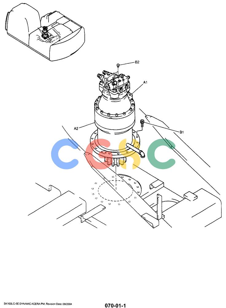 神钢零件查询(SK160LC-6E) - DYNAMIC ACERA EXCAVATOR 08/2004 ASN YM03U0523 (8/04-12/07) (01-014) - SWING MOTOR INSTALLATION Kobelco