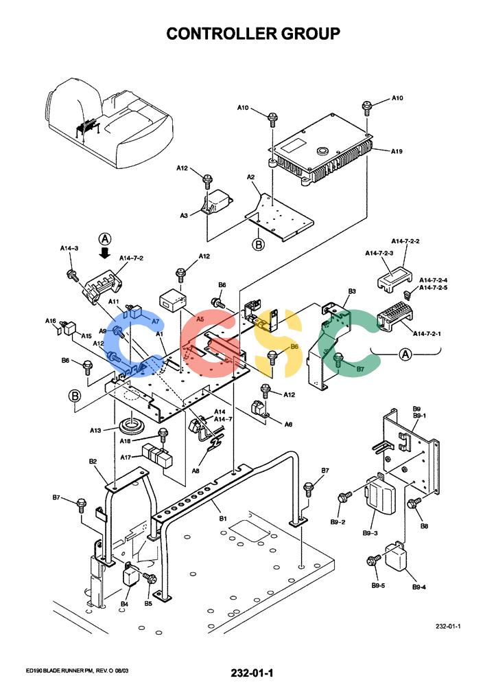 神钢零件查询(ED190LC-6E) - BLADE RUNNER EXCAVATOR/DOZER BTW YL03U0136 - YL03U0292 (1/05-12/06) (01-065[01]) - CONTROLLER GROUP Kobelco