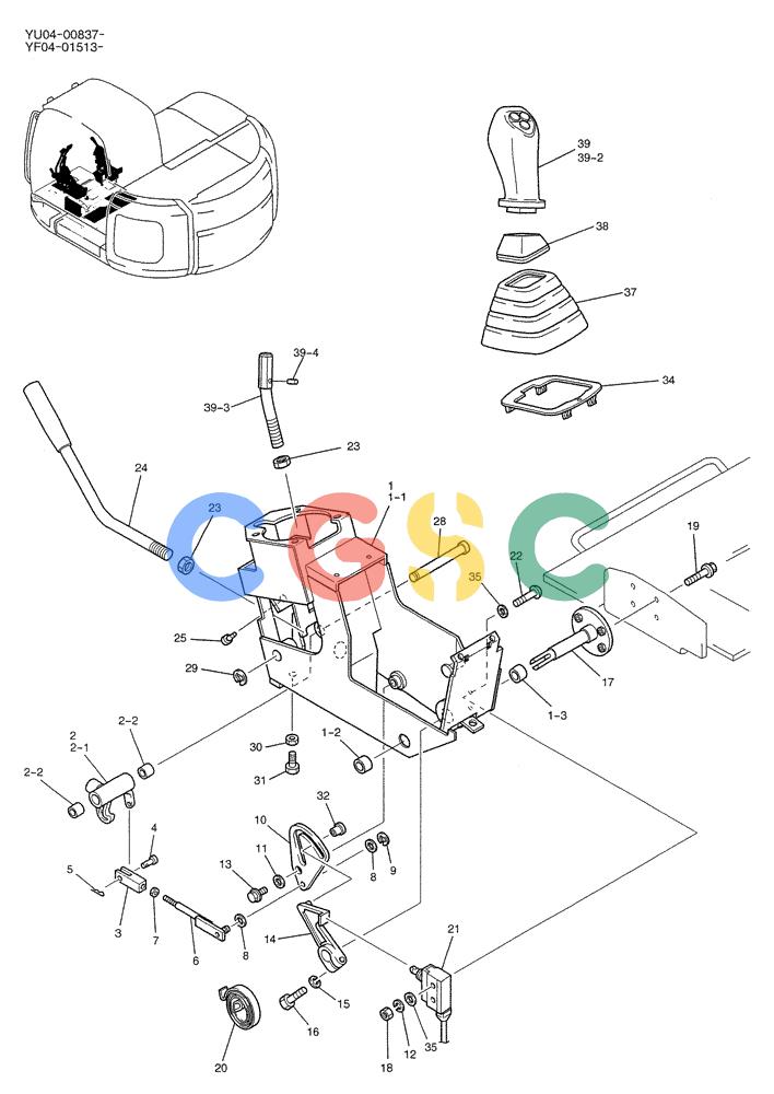 纽荷兰零件查询(E235SRLC) - CRAWLER EXCAVATOR BTW YU04-00837 - YU04-01417 (01-026) - CONTROLS, BOX ASSY (FOR LEFT SIDE) New Holland Constructuion