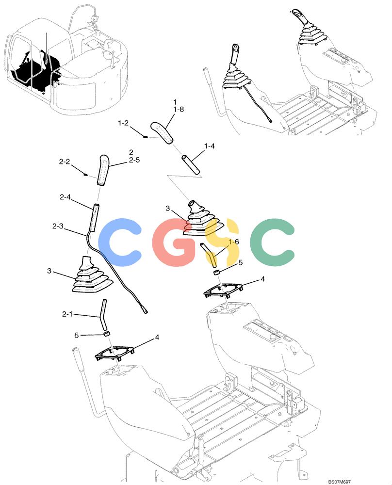 纽荷兰零件查询(E135B) - CRAWLER EXCAVATOR TIER 3 - ASN YH05-07001 (N8TA13006) (1/08-) (02-23[00]) - GRIP ASSEMBLY (YN03M01974F1) New Holland Constructuion