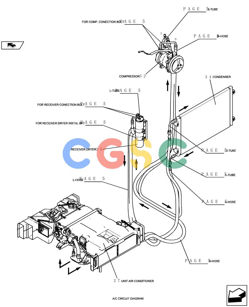纽荷兰零件查询(E235BSR) - CRAWLER EXCAVATOR (5/07-) (1.295[03]) - AIR CONDITIONING New Holland Constructuion