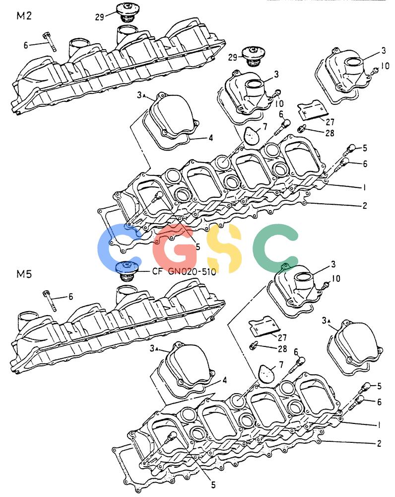 神钢零件查询(8DC9-T) - MITSUBISHI DIESEL ENGINE - K914 & K975 (1/79-12/06) (01-007[02]) - ROCKER COVER Kobelco