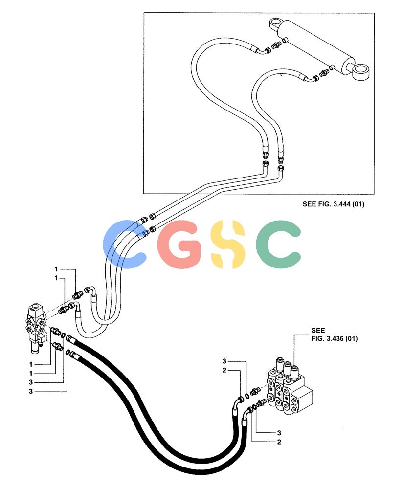 纽荷兰零件查询(DC100) - CRAWLER DOZER (N.A. VERSION) (4/00-) (9.500[02E]) - RIPPER CIRCUIT ( DC100 STD S/N 13111162 & DOWN; LGP S/N 13115028 & DOWN) New Holland Constructuion