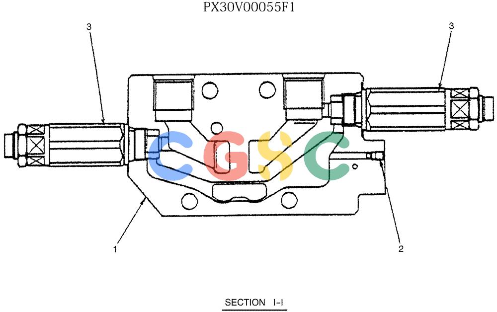 纽荷兰零件查询(E35SR) - COMPACT CRAWLER EXCAVATOR ASN PX13-15001 (N6TN61732) (NA) (1/06-) (07-009) - VALVE ASSY, CONTROL, (SUPPLY) New Holland Constructuion
