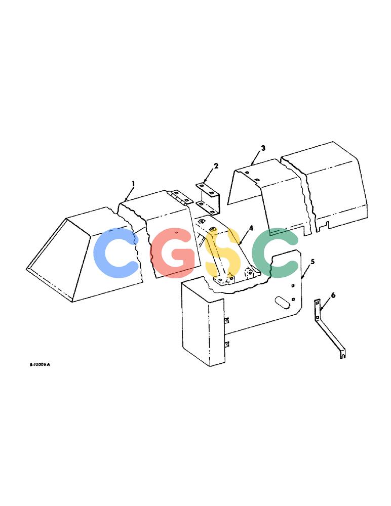 凯斯零件查询(57) - INTERNATIONAL HARVESTER RECTANGULAR BALER (1/57-12/72) (A-50) - POWER TAKE-OFF ATTACHMENT, PLUNGER CRANK AND PULLEY SHIELDS Case Agriculture
