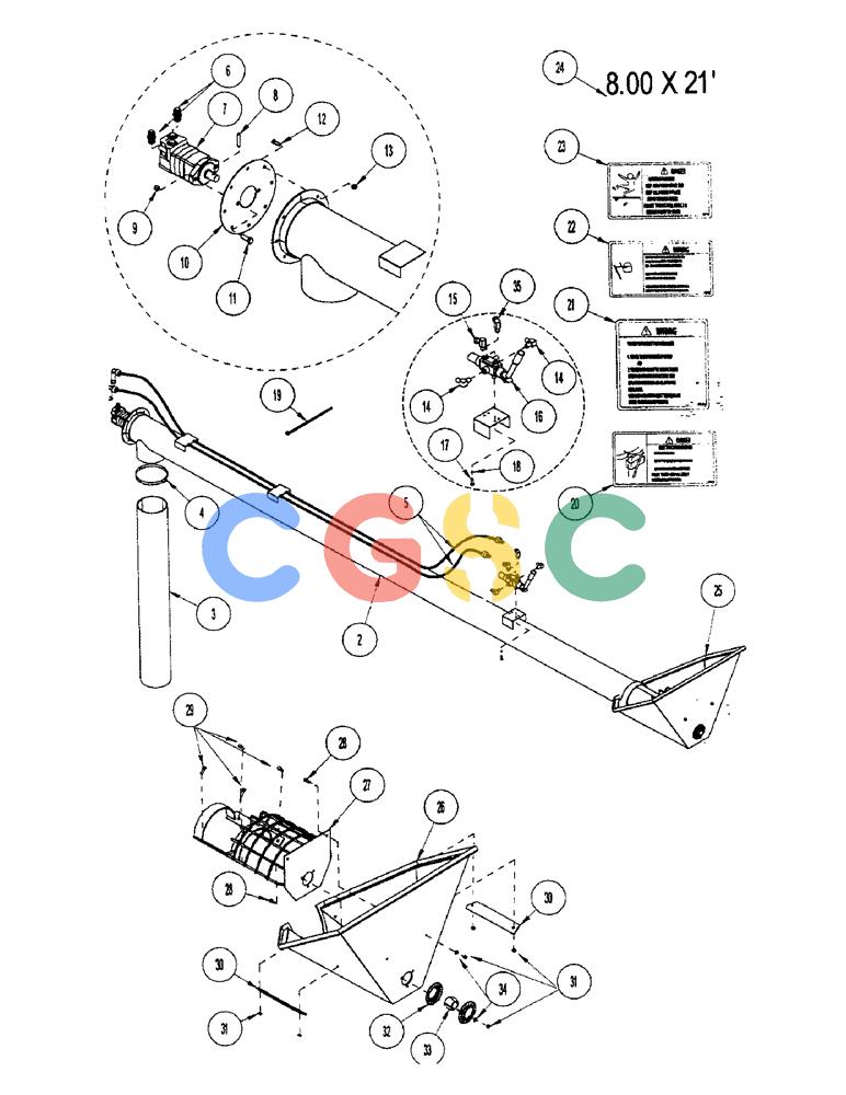 凯斯零件查询(3503) - CONCORD AIR SYSTEM (1/96-12/00) (E50) - AUGER - 8" Case Agriculture