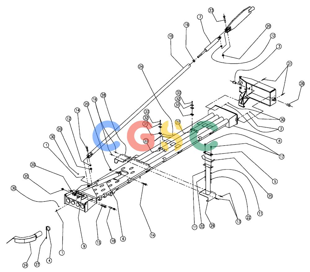 凯斯零件查询(438) - FLEX-AIR APPLICATOR - 2003 (3/03-10/03) (04-005) - BOOM GROUP, 3.0”, 60’, INNER, RH Case Agriculture