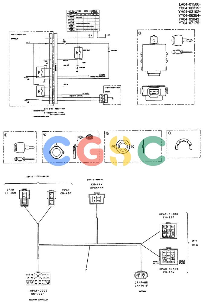 纽荷兰零件查询(E135SR) - CRAWLER EXCAVATOR ASN YY04-06254 (05-012[02]) - ELEC ASSY, UPP (FOR ANTI-THEFT) New Holland Constructuion