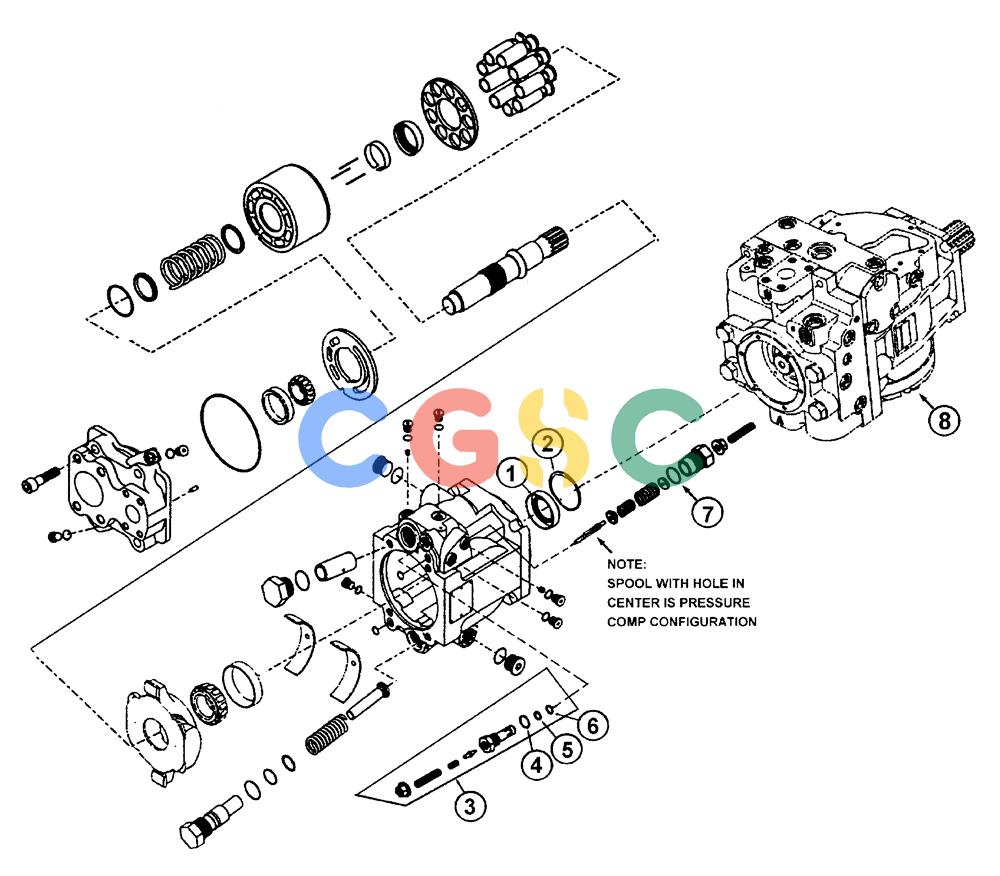 凯斯零件查询(438) - FLEX-AIR APPLICATOR - 2003 (3/03-10/03) (07-006) - PUMP, HYD-SERIES 45, CW, 14T Case Agriculture