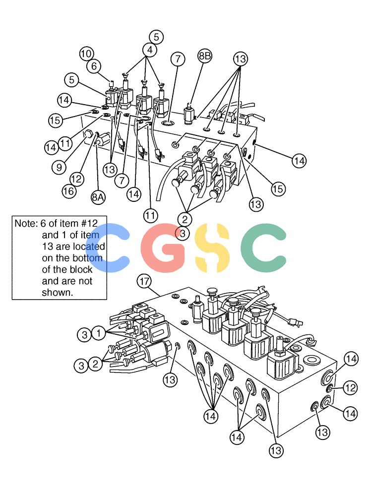 凯斯零件查询(437) - FLEX-AIR APPLICATOR (5/98-2/99) (07-017) - VALVE BLOCK, TRIPLE BIN Case Agriculture