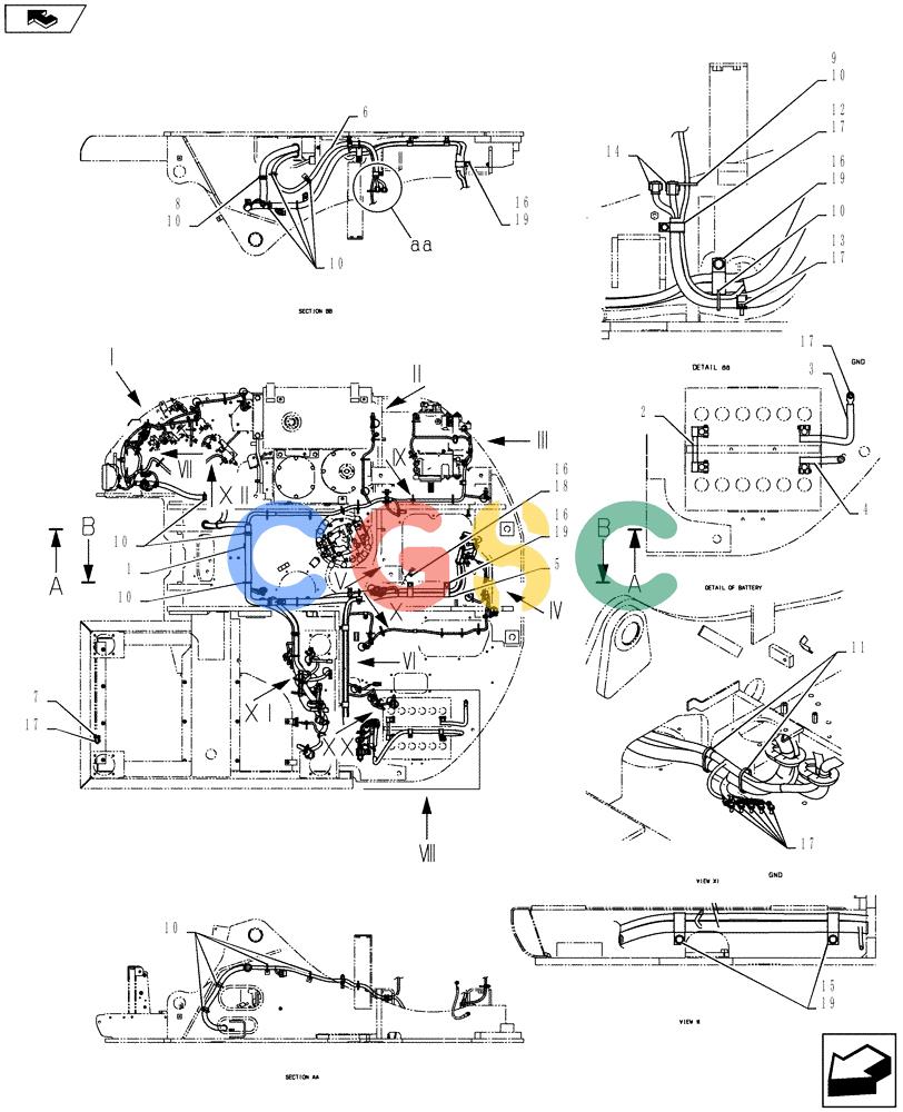 纽荷兰零件查询(E135BSRLC) - CRAWLER EXCAVATOR ASN YH06-08001 (01-083[01]) - HARNESS ASSEMBLY, UPPER New Holland Constructuion