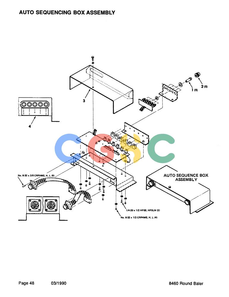 凯斯零件查询(8460) - CASE IH ROUND BALER (BEFORE S/N CFH0057418) (1/88-12/93) (048) - AUTO SEQUENCING BOX ASSEMBLY Case Agriculture