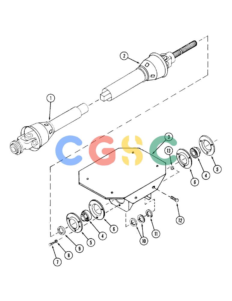 凯斯零件查询(56FTS) - CASE SNOW THROWER (1/86-12/92) (36) - FRONT DRIVE SHAFT Case Agriculture
