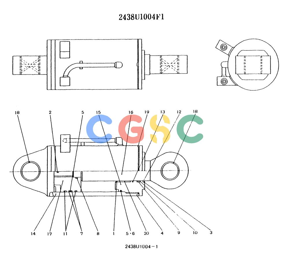 神钢零件查询(K912LC) - MARK II EXCAVATOR ASN YC0301-0737 (1/88-12/03) (11-040) - CYLINDER ASSY Kobelco