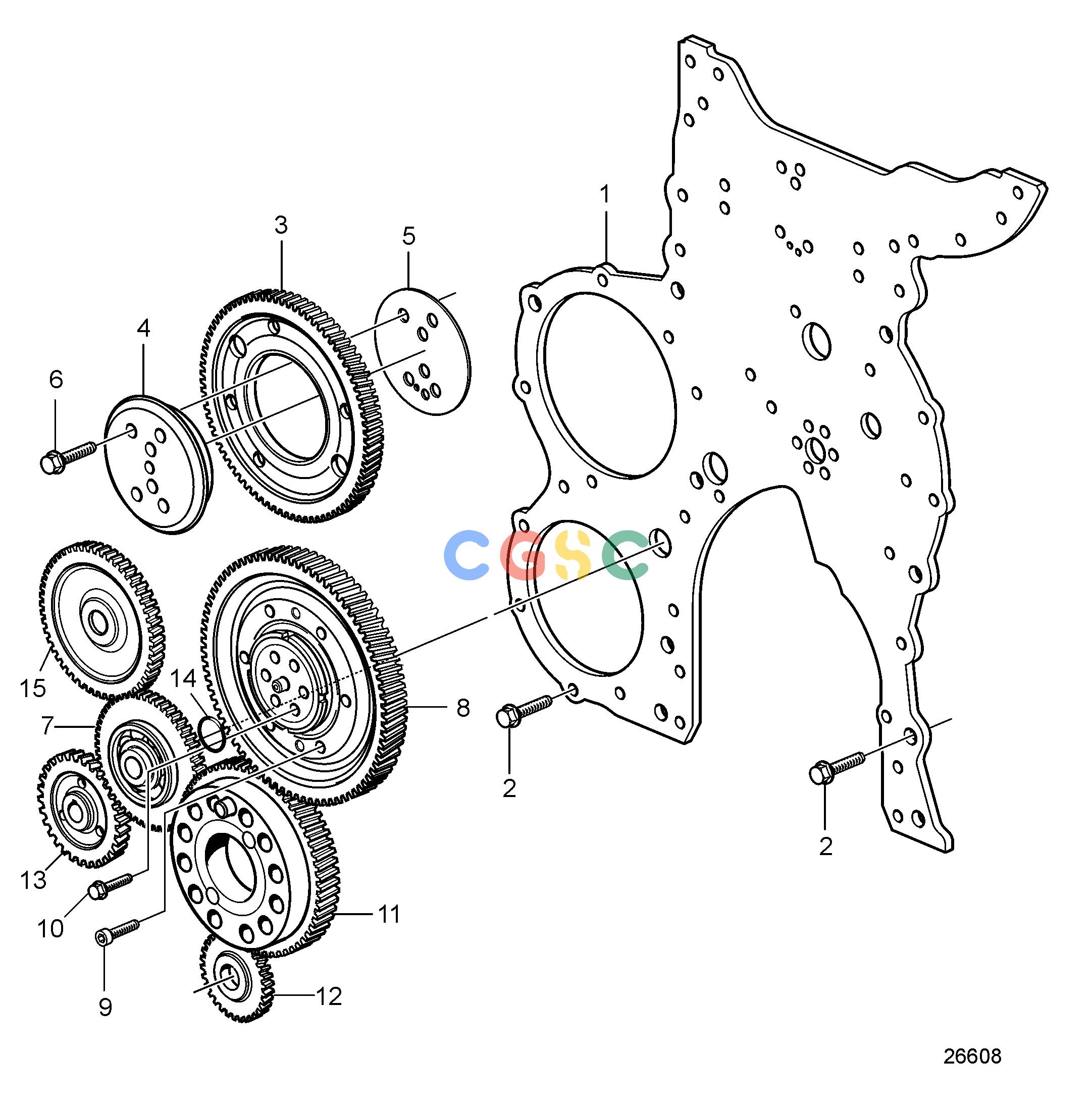 沃尔沃零件查询D9A2A; D9A2A MG; D9A2A D9A-MGEngineTiming GearEPC Volvo Penta Parts catalog