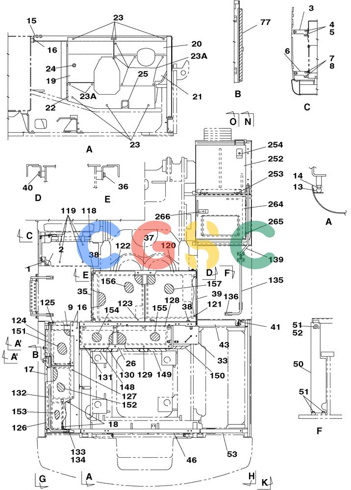 纽荷兰零件查询(E805) - CRAWLER EXCAVATOR (1/05-) (09-013-00[01]) - COWLING New Holland Constructuion