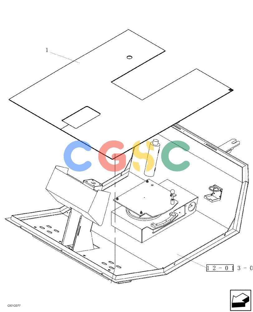 纽荷兰零件查询(CV2500) - VIBRATORY ROLLER (12-016-00[01]) - OPERATORS COMPARTMENT New Holland Constructuion