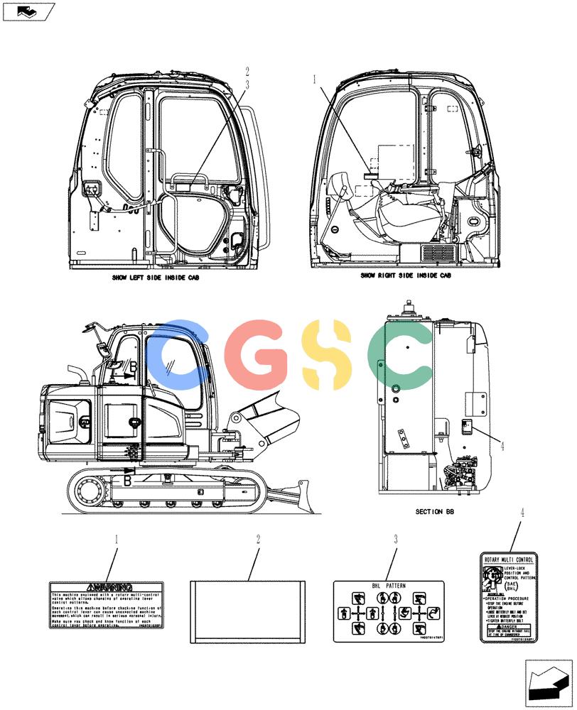 纽荷兰零件查询(E80BMSR) - COMPACT CRAWLER EXCAVATOR ASN LF06-04501 (NBTA18037) (06-006[00]) - NAME PLATE INSTALLATION New Holland Constructuion