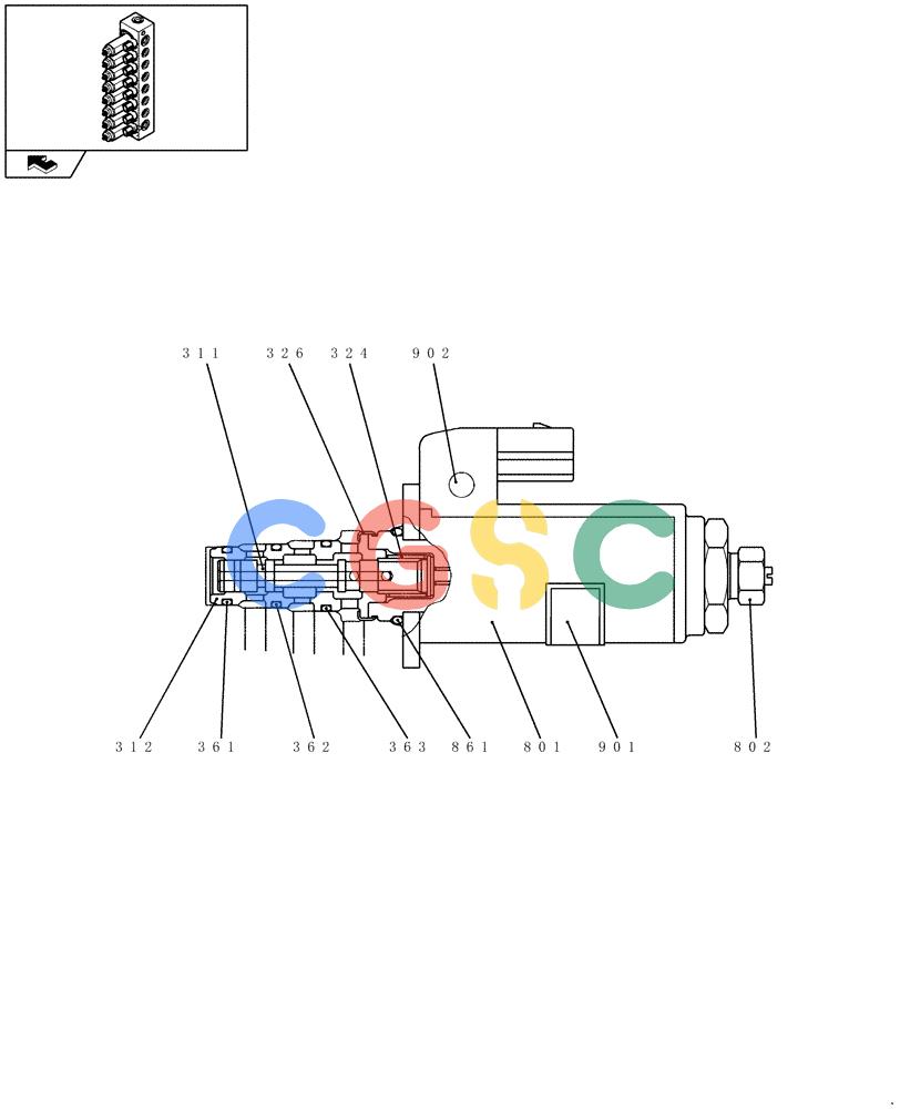 纽荷兰零件查询(E235BSR) - CRAWLER EXCAVATOR (5/07-) (1.054[16]) - SOLENOID VALVE New Holland Constructuion