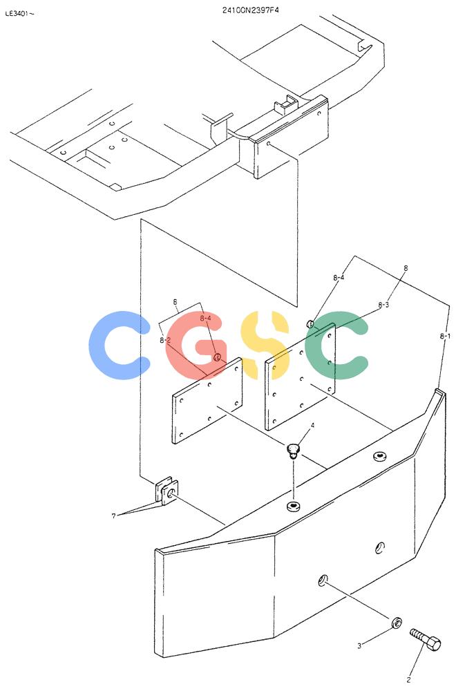 神钢零件查询(K903B) - EXCAVATOR ASN LE3401 (1/85-12/03) (01-004) - COUNTER-WEIGHT ASSY (FOR SILENCE) Kobelco
