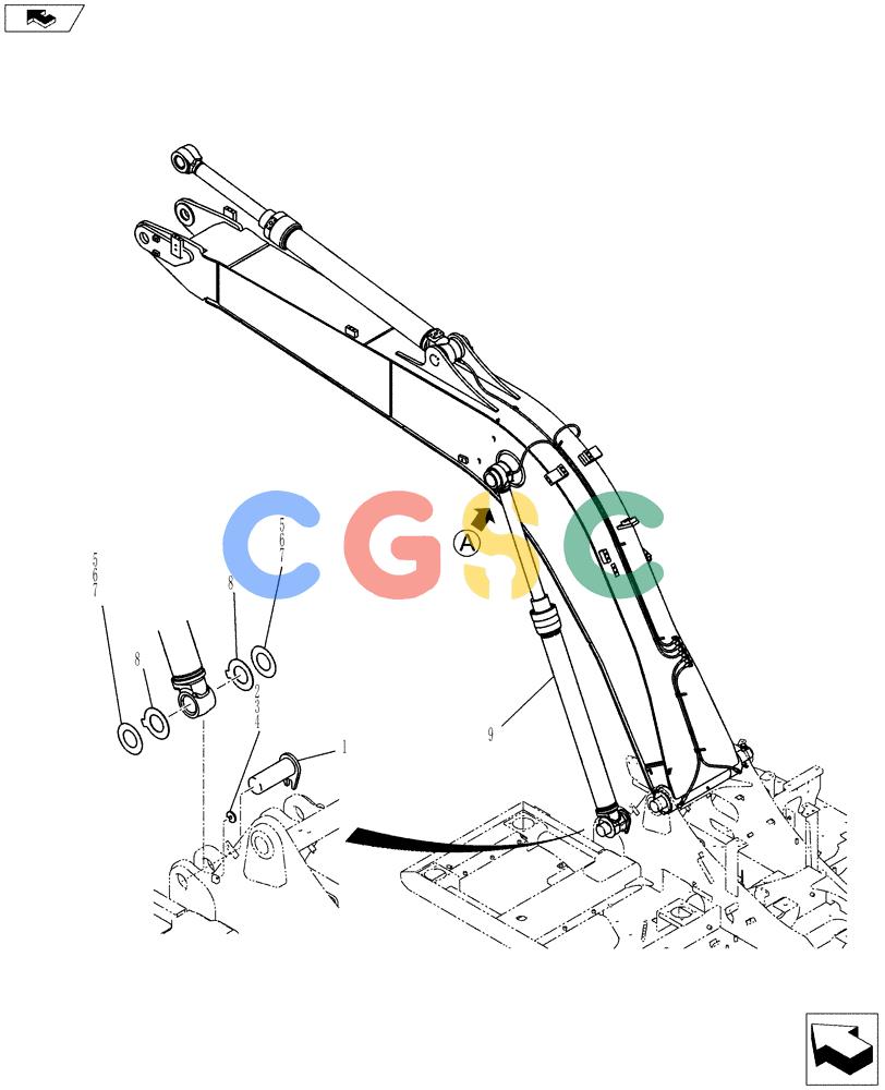 神钢零件查询(ED150-2) - BLADE RUNNER EXCAVATOR/DOZER ASN LH01-01001 (1/09-12/12) (03-011[01]) - BOOM CYLINDER INSTALLATION Kobelco