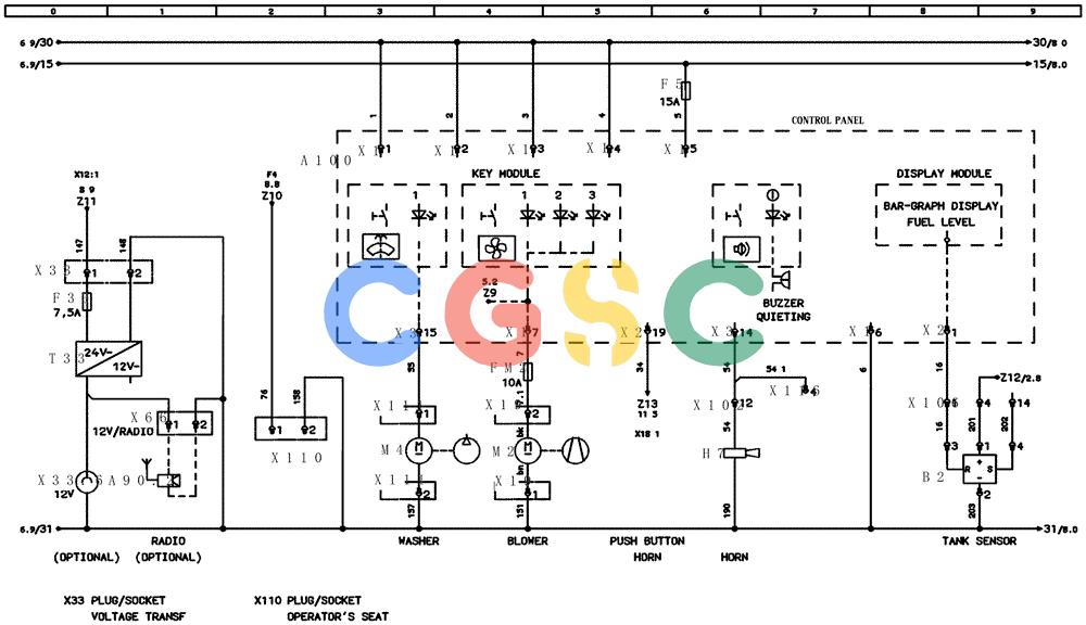 纽荷兰零件查询(EC240) - CRAWLER EXCAVATOR (5/00-) (31.051[007]) - ELECTRICAL COMPON. I.CIRCUIT DIAGRAM Page 07 (S/N 724002-UP) New Holland Constructuion