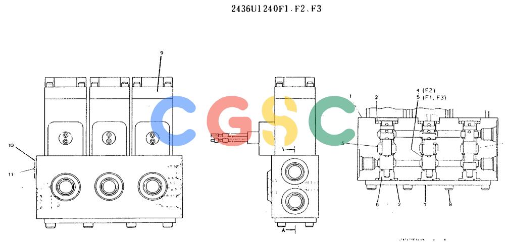 神钢零件查询(MD240BLC) - EXCAVATOR ASN LL1488 (1/80-12/06) (11-010) - VALVE ASSY, SOLENOID Kobelco