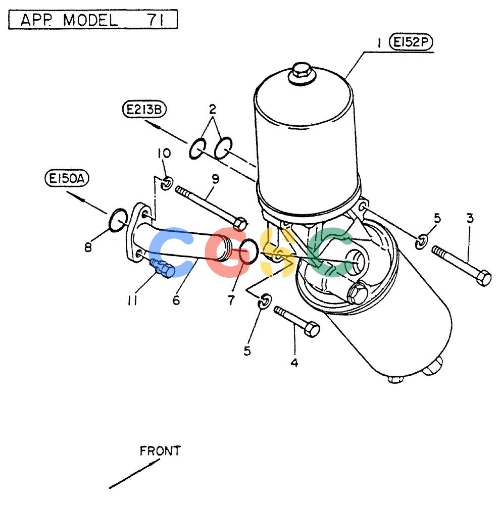 神钢零件查询(FD6T04) - NISSAN DIESEL ENGINE - LK500 (1/06-12/06) (04-002[02]) - FILTER-OIL (FITTING PARTS) Kobelco