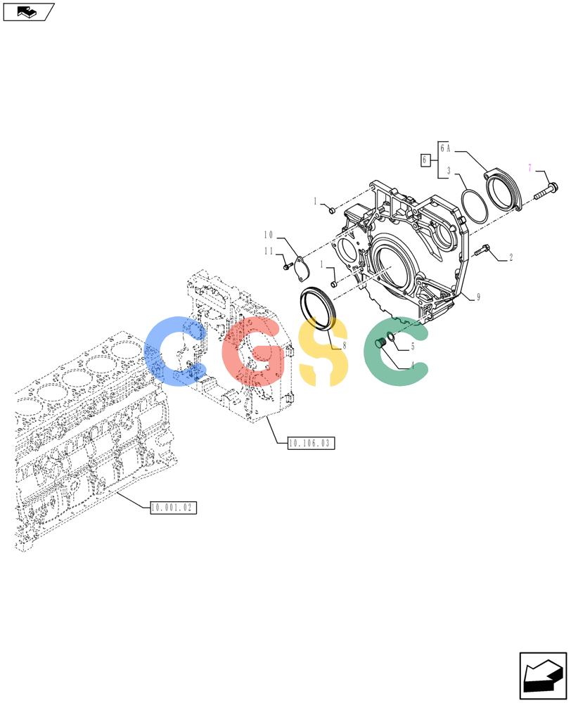 神钢零件查询(F4GE9684F J602) - ENGINE - 504375333 - 84250815 (1/13-) (10.103.03) - CRANKCASE COVERS (2855173) Kobelco