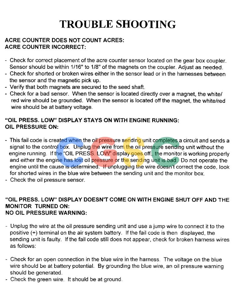凯斯零件查询(1100) - CONCORD AIR SYSTEM (10/97-12/00) (C28) - TROUBLE SHOOTING Case Agriculture