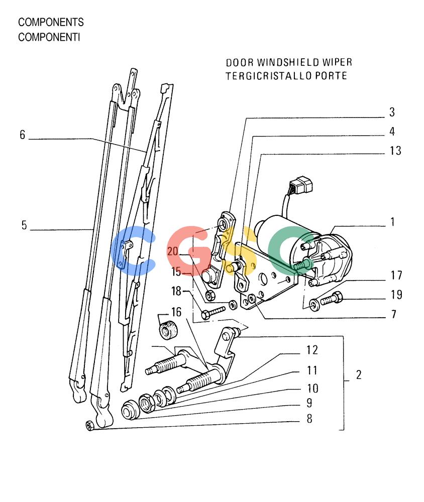 纽荷兰零件查询(FD175) - CRAWLER DOZER (N.A. VERSION)(S/N 061640 & AFTER) (1/93-) (5.652[15]) - ROPS CAB - WINDSHIELD WIPER New Holland Constructuion