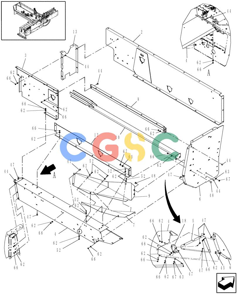 凯斯零件查询(SB531) - SMALL SQUARE BALER (9/08-12/15) (60.220.03[1]) - FEEDER SHIELDS, SB531 Case Agriculture