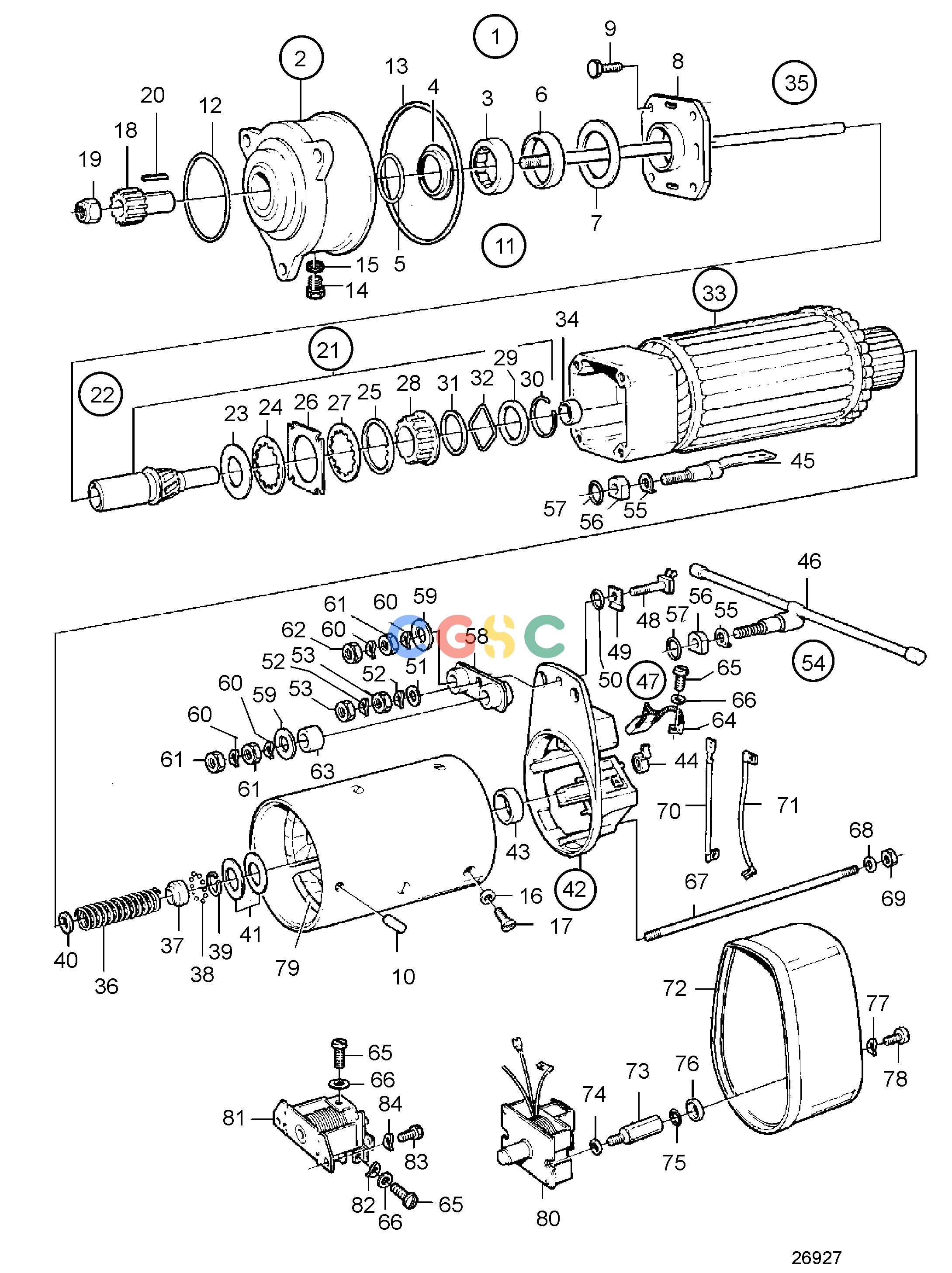 沃尔沃零件查询TAMD72P-A; TAMD72WJ-AElectrical SystemStarter Motor, ComponentsEPC Volvo Penta Parts catalog