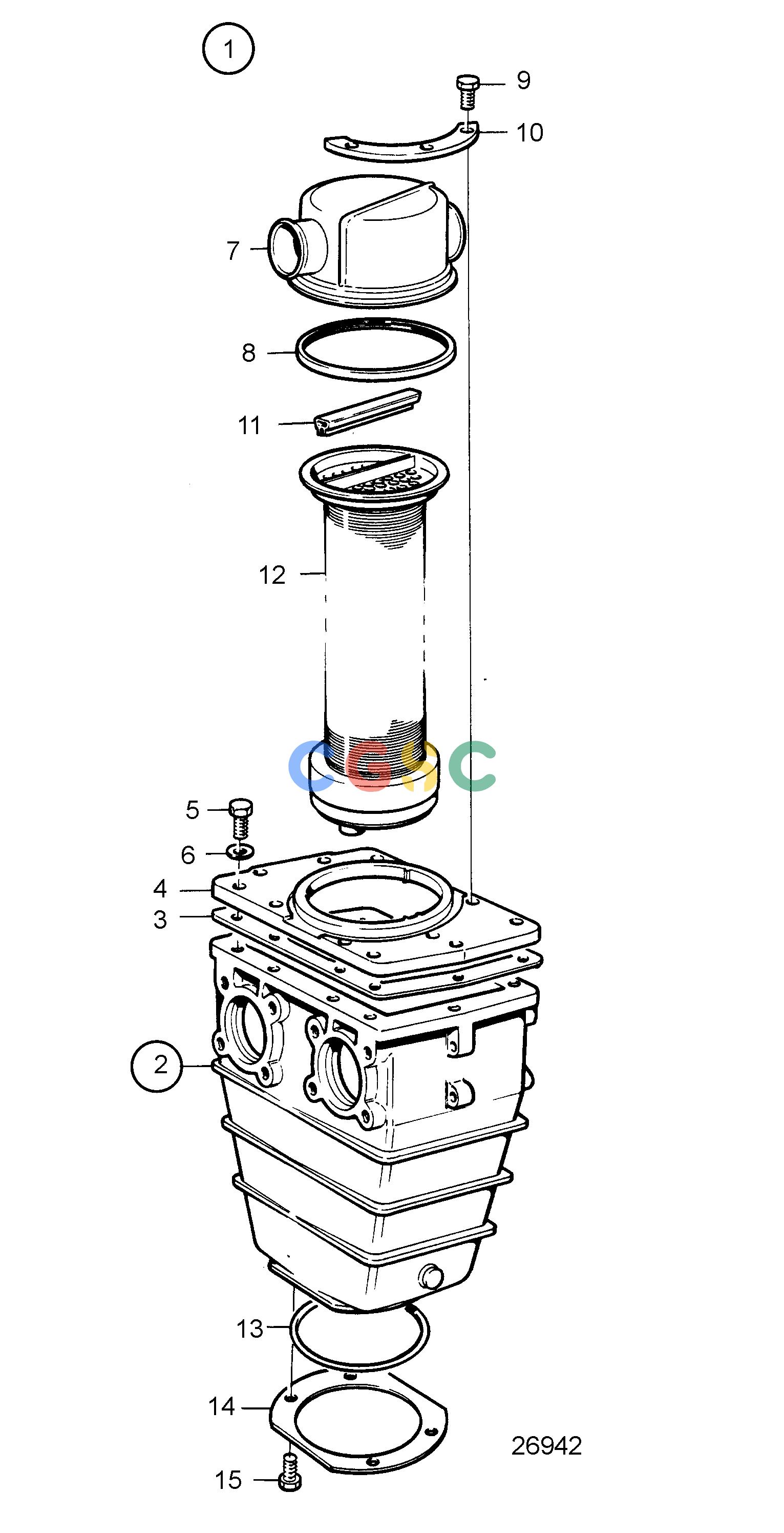 沃尔沃零件查询TAMD72P-A; TAMD72WJ-ACooling SystemHeat Exchanger, Components: 864916EPC Volvo Penta Parts catalog