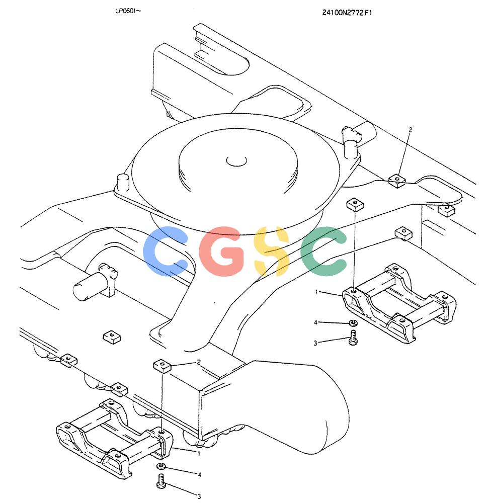 神钢零件查询(K905LC) - EXCAVATOR BTW YP0115 - YP0301 (1/85-12/03) (05-011) - SPRING ASSY TRACK Kobelco