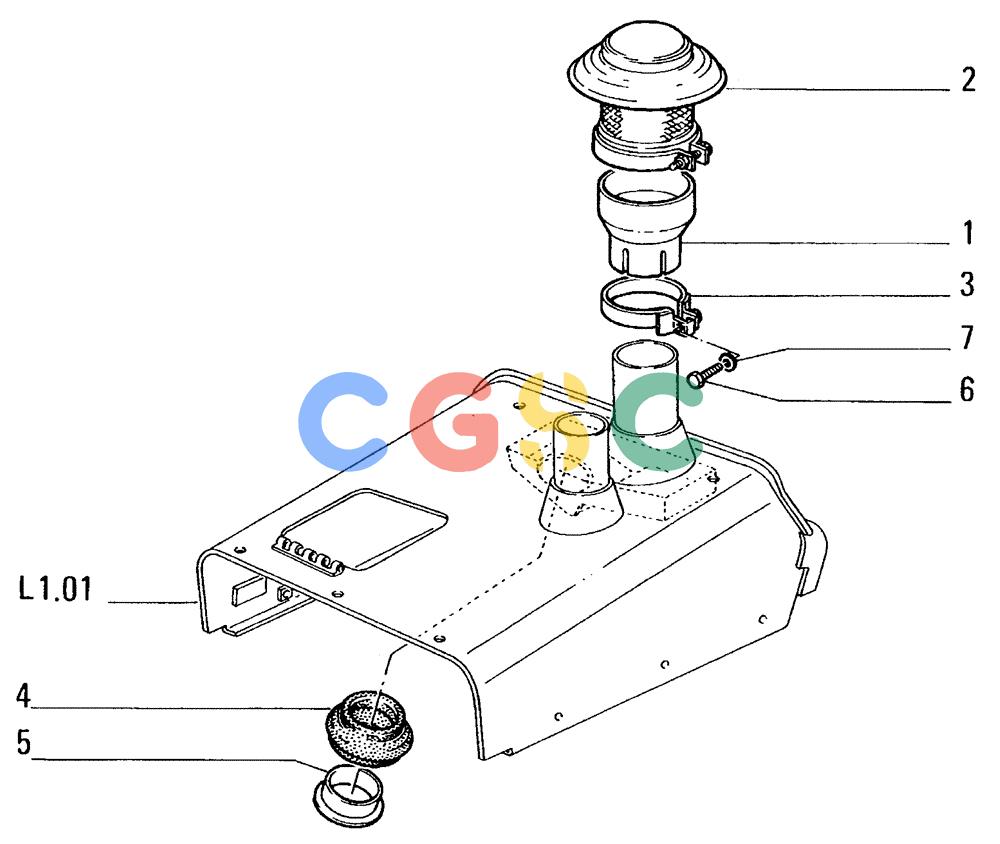 纽荷兰零件查询(FL14E) - CRAWLER LOADER (A2.22[001A]) - AIR CLEANER AND DUCTS New Holland Constructuion